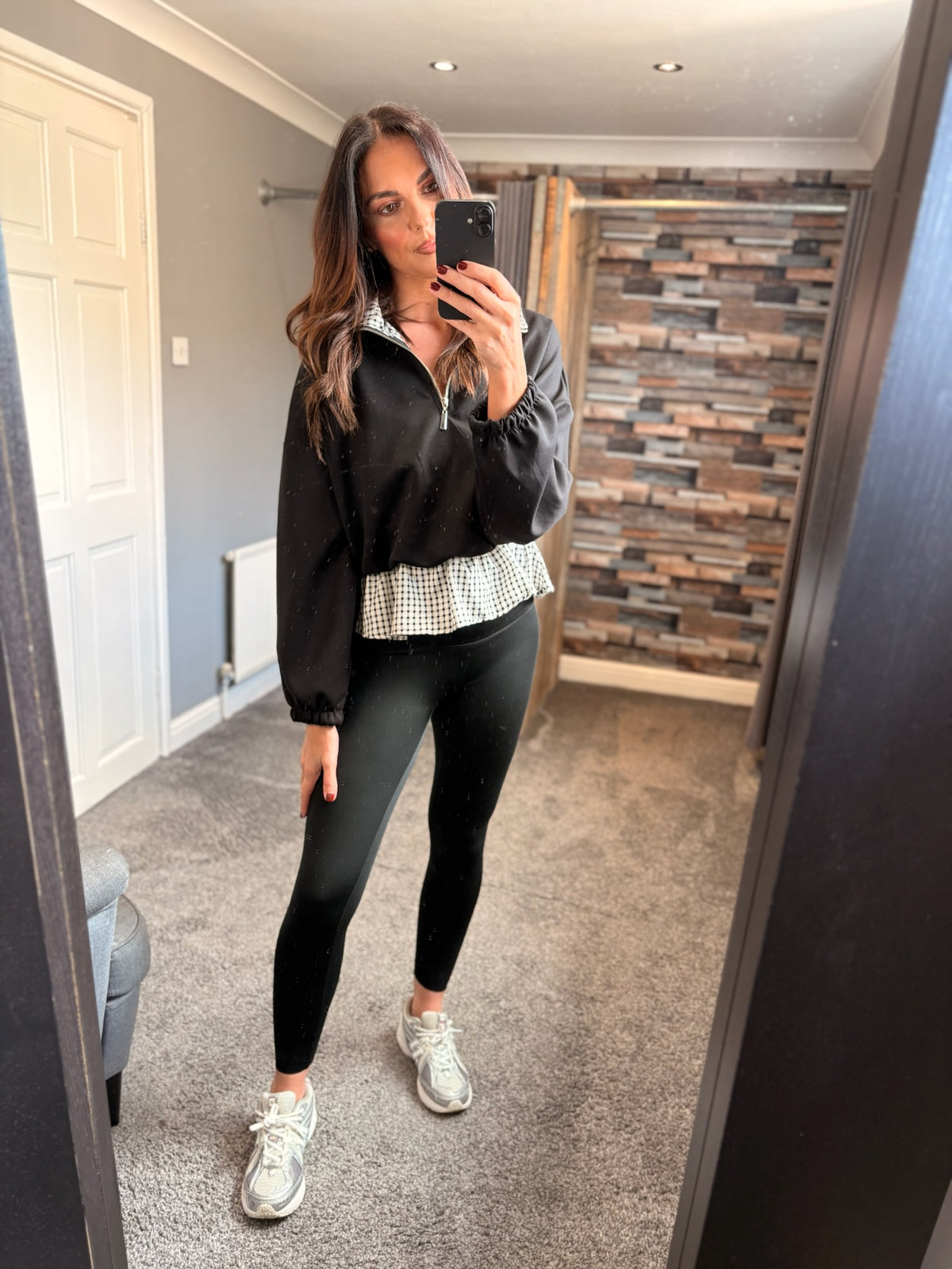 Quarter Zip Check Top