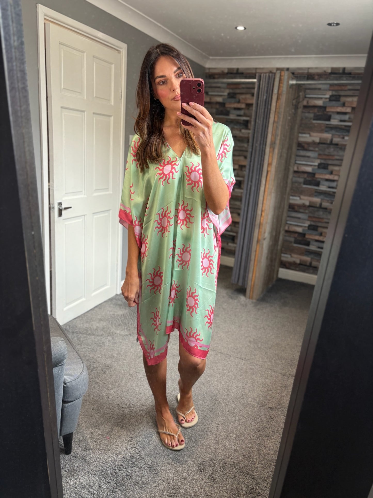 Kaftan - Neon Sun Print