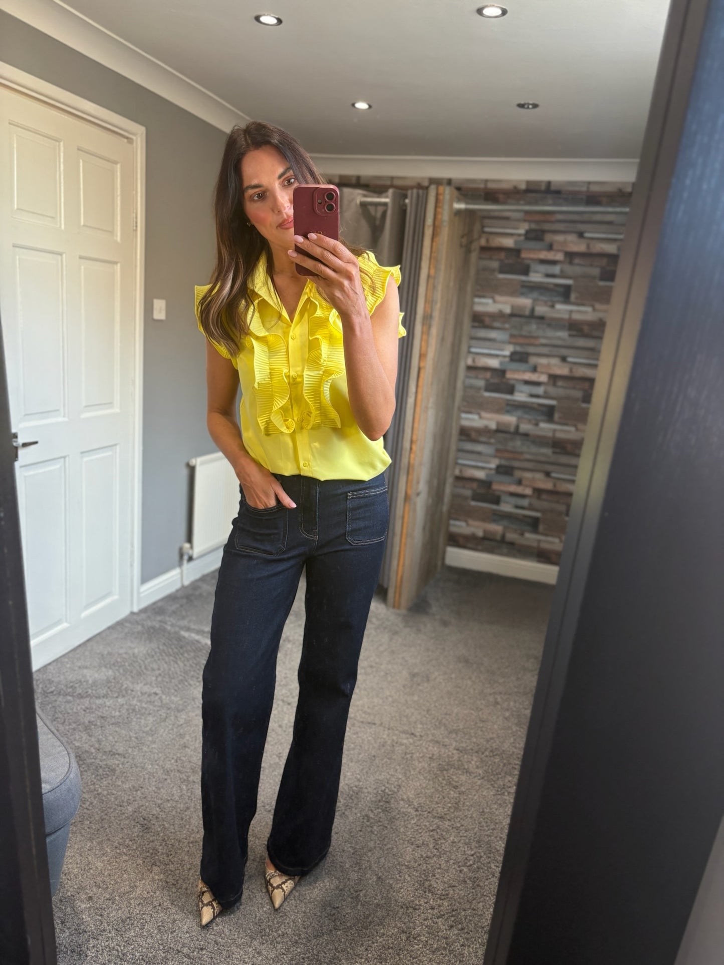 Ruffle Short Sleeve Shirt