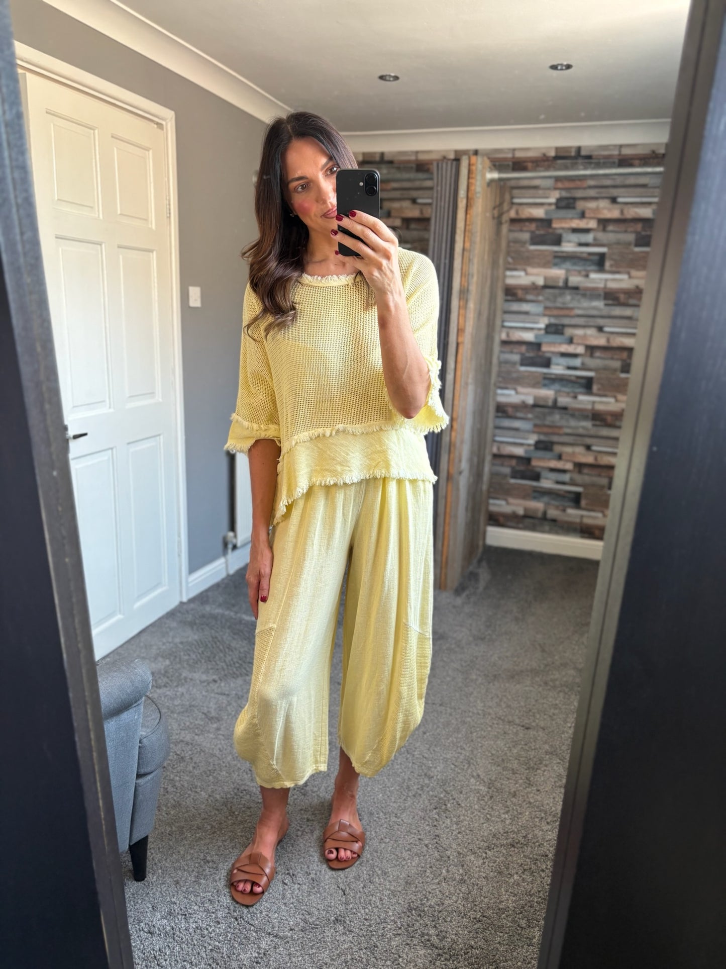 Linen Waffle Raw Edge Coord