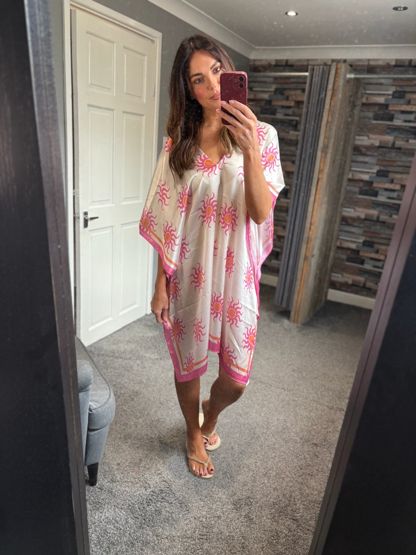 Kaftan - Neon Sun Print