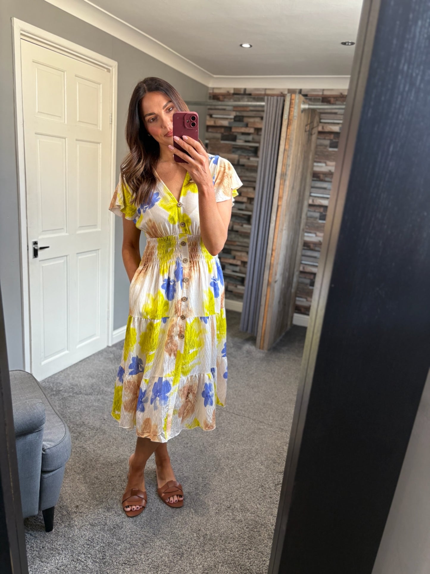 Midi Button Dress