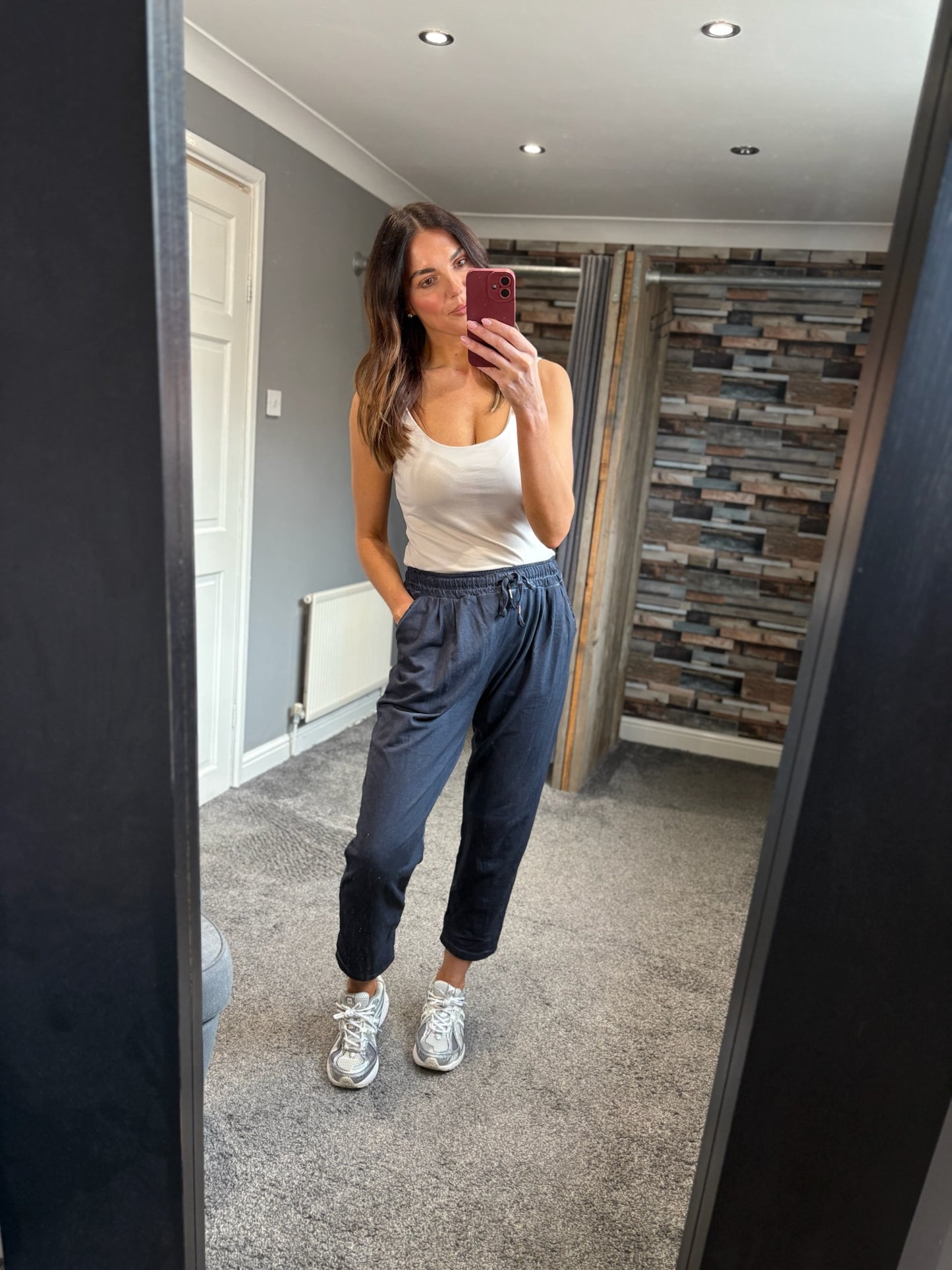 Distressed Roll Joggers