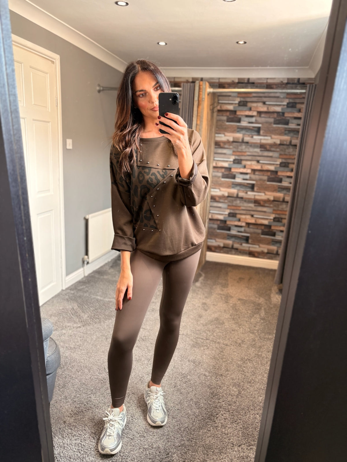 Leopard Star Detail Top
