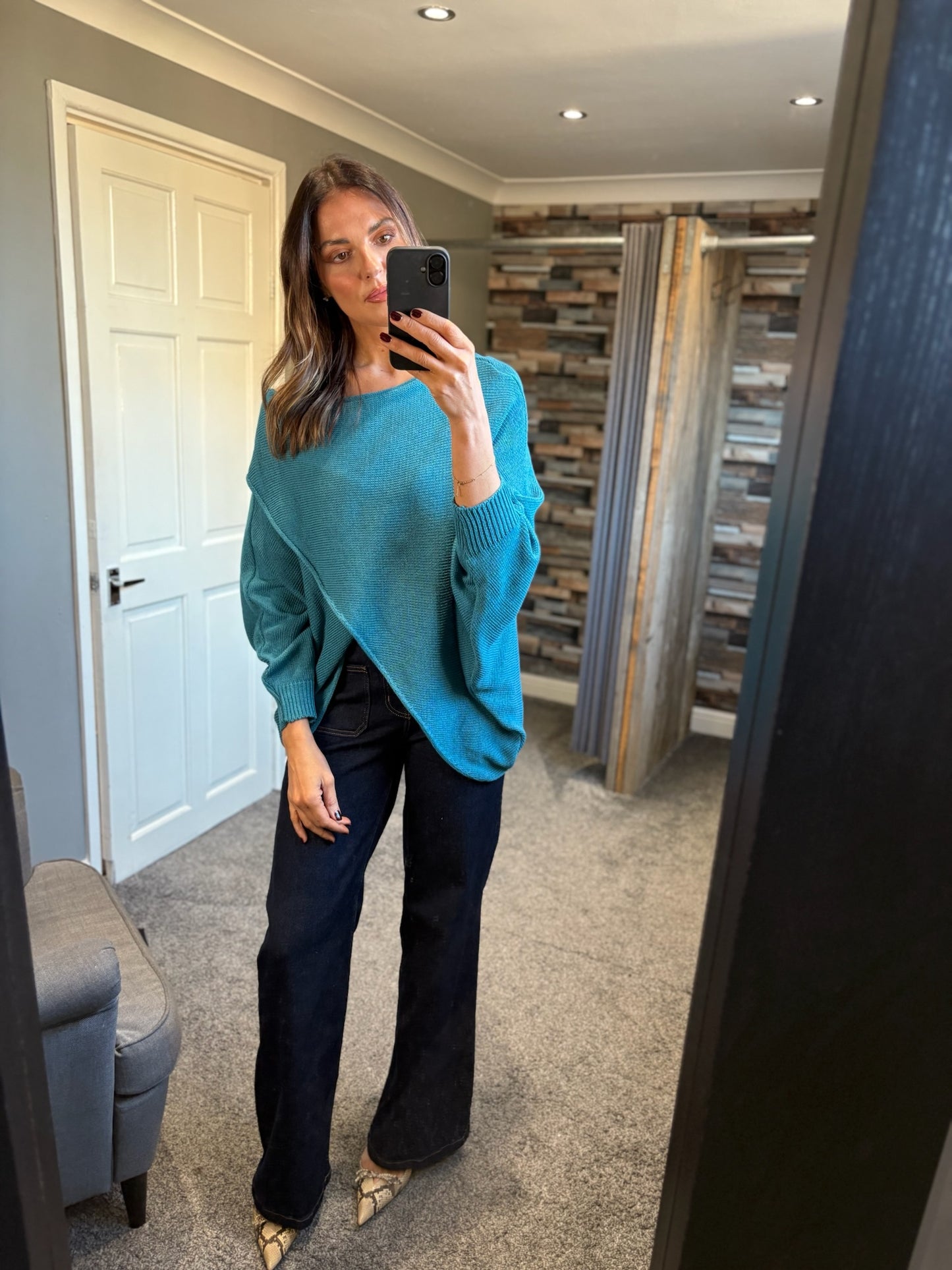 Fine Knit Crossover Jumper