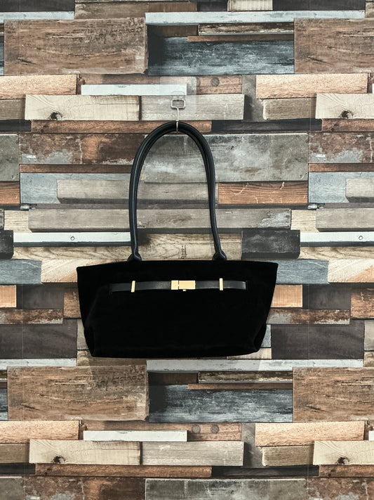 Suede shoulder bag