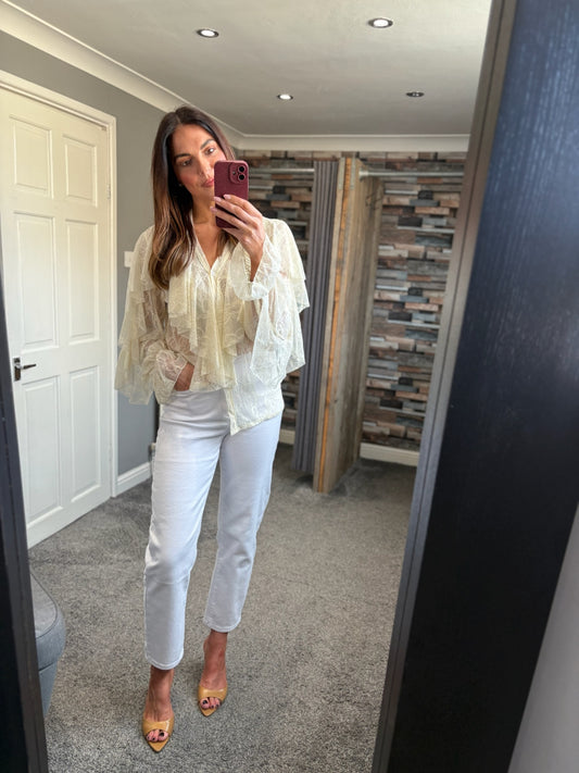 Lace Ruffle Blouse