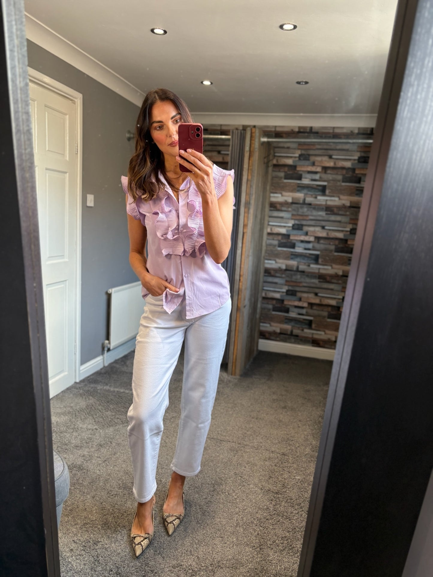 Ruffle Short Sleeve Shirt