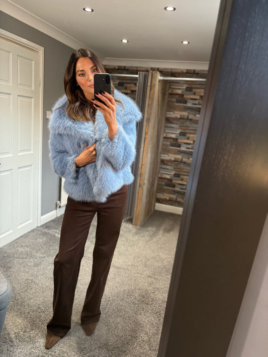 Fur Jacket - Baby Blue