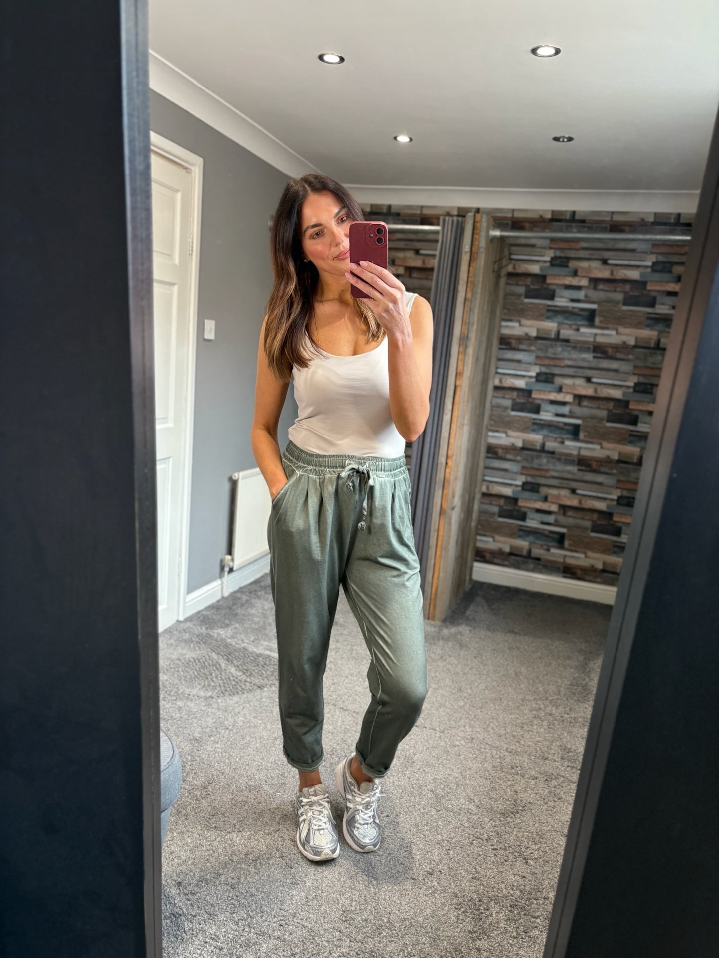 Distressed Roll Joggers