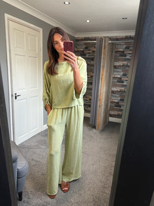 Linen Wide Leg Trouser