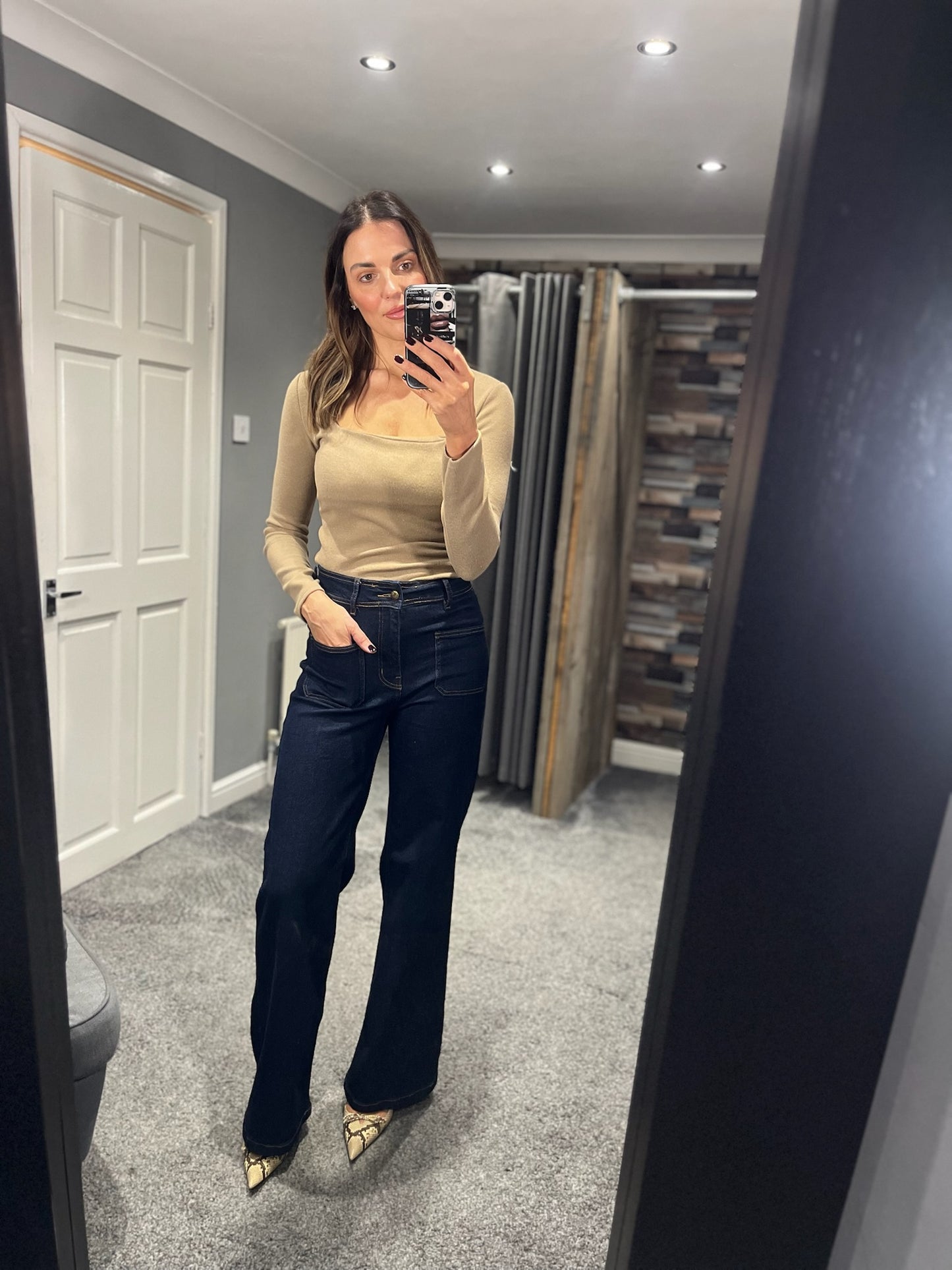 Square Neck Lurex Top