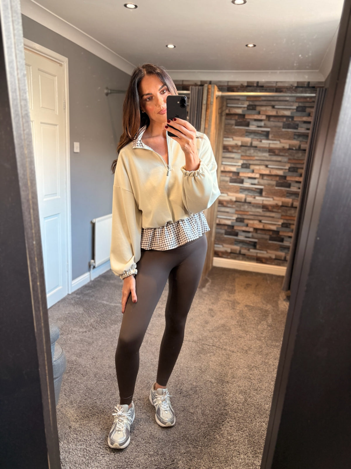 Quarter Zip Check Top