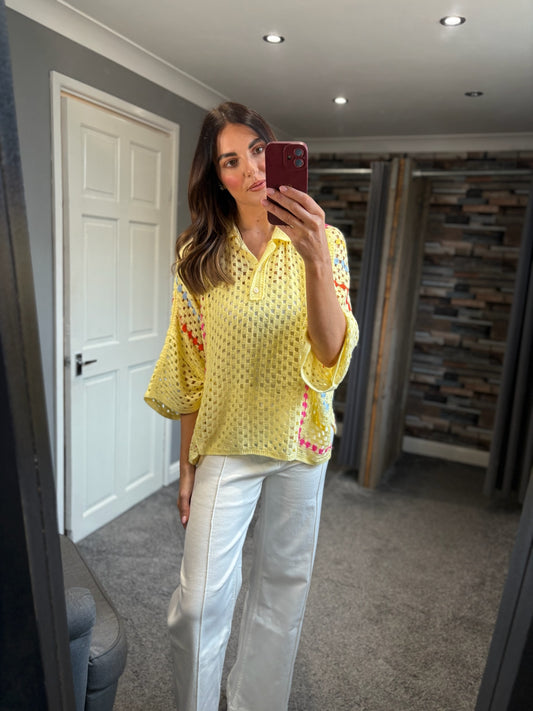 Crochet Polo Top