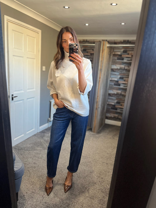 High Neck Fold Detail Jumper