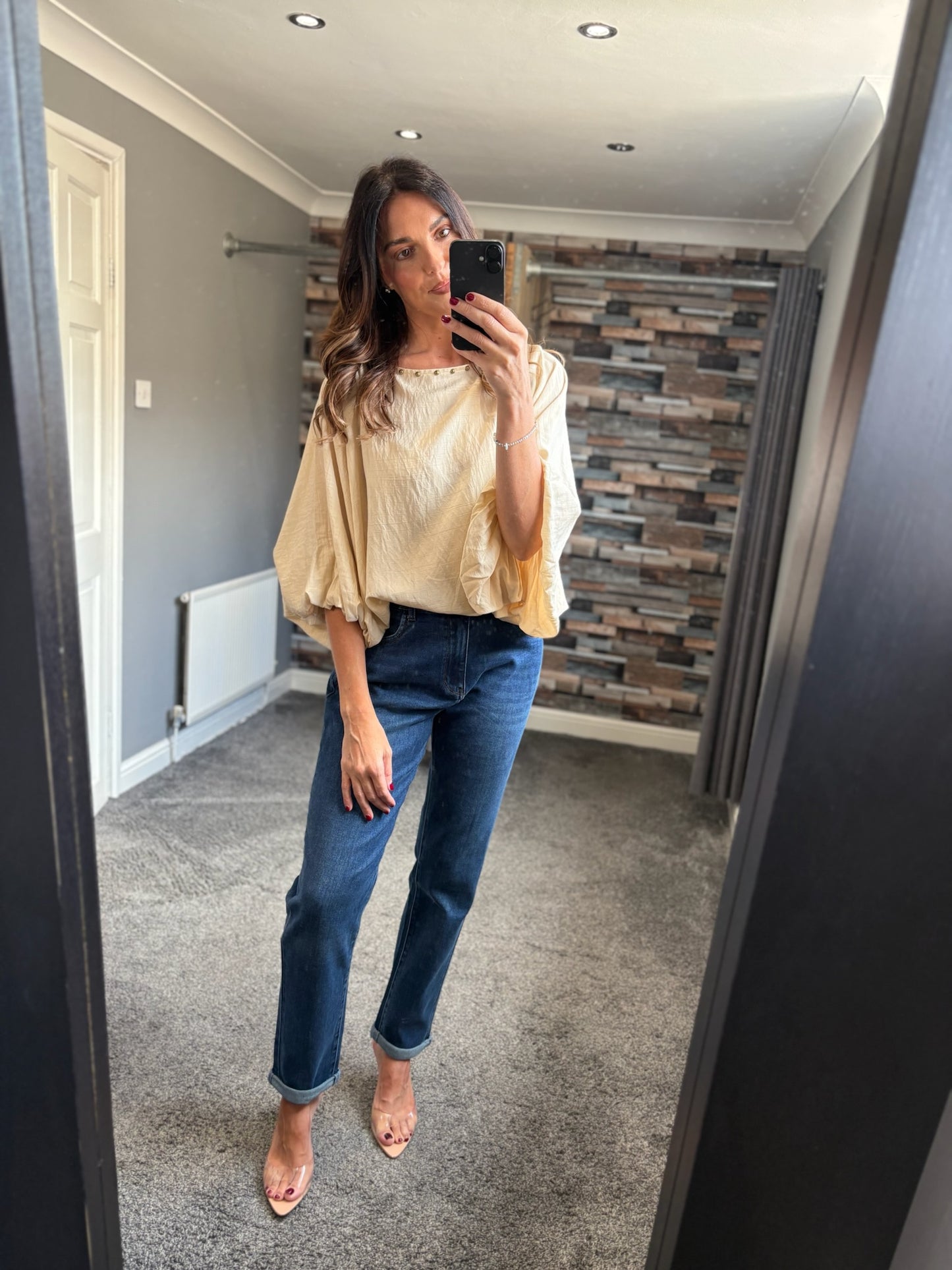 Studded Batwing Blouse