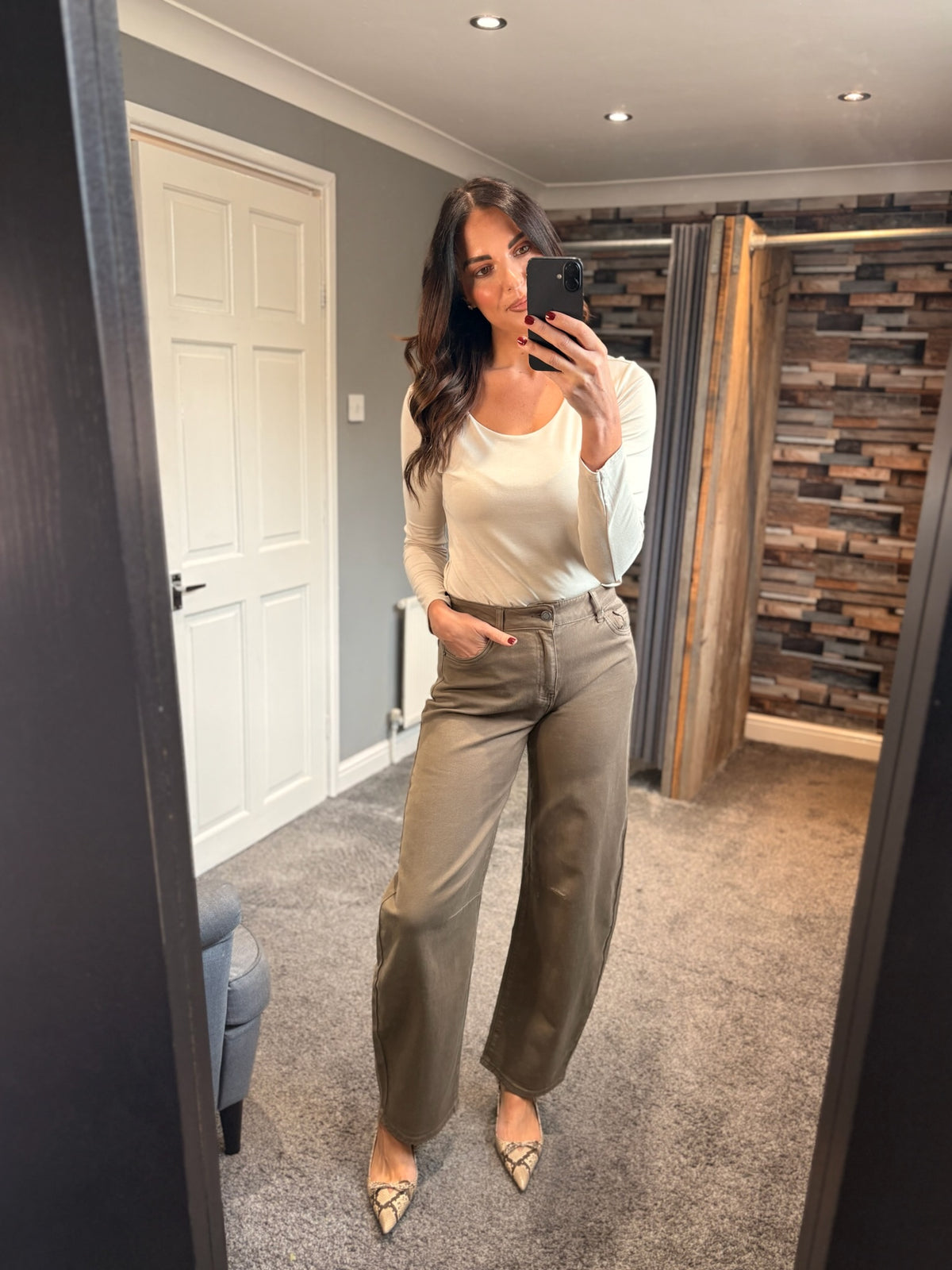 Barrel Jeans - Mocha