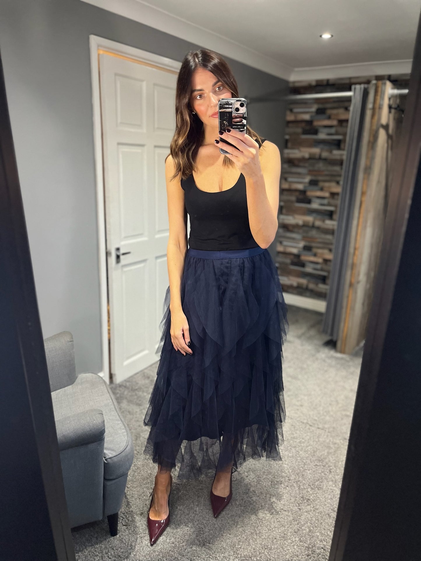 Ruffle Net Skirt