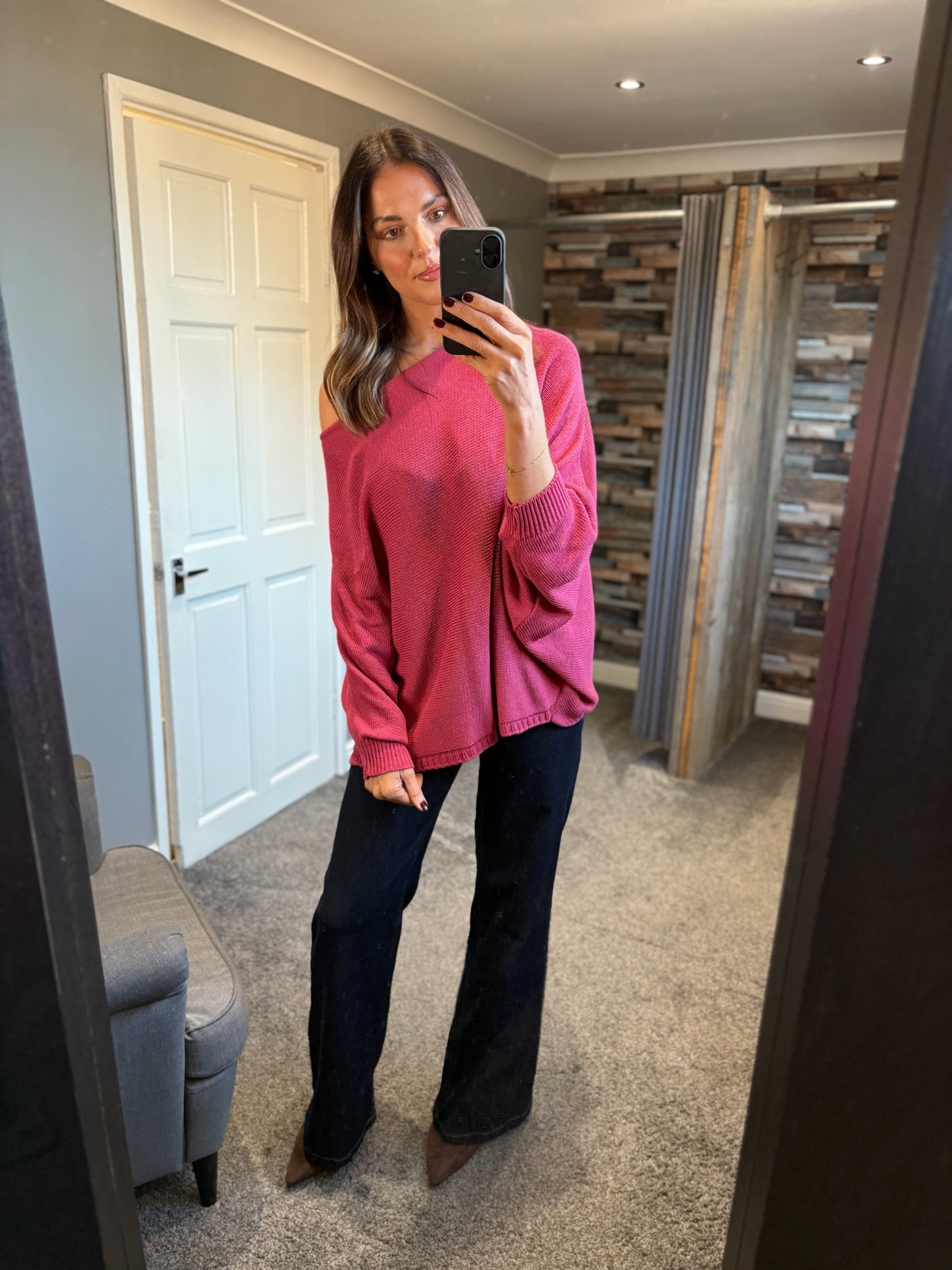 Fine Knit Crossover Jumper