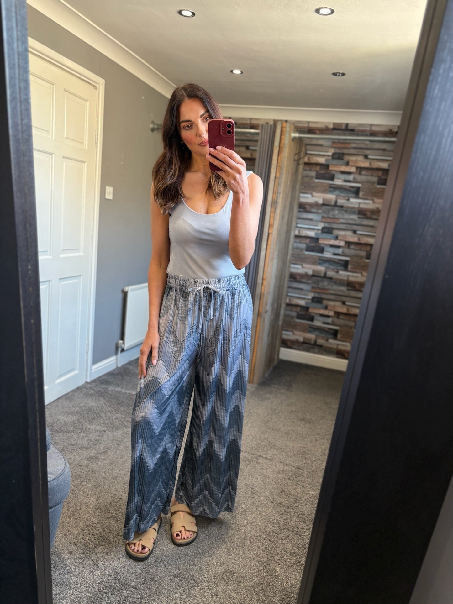 Wide Leg Trousers - Zig Zag