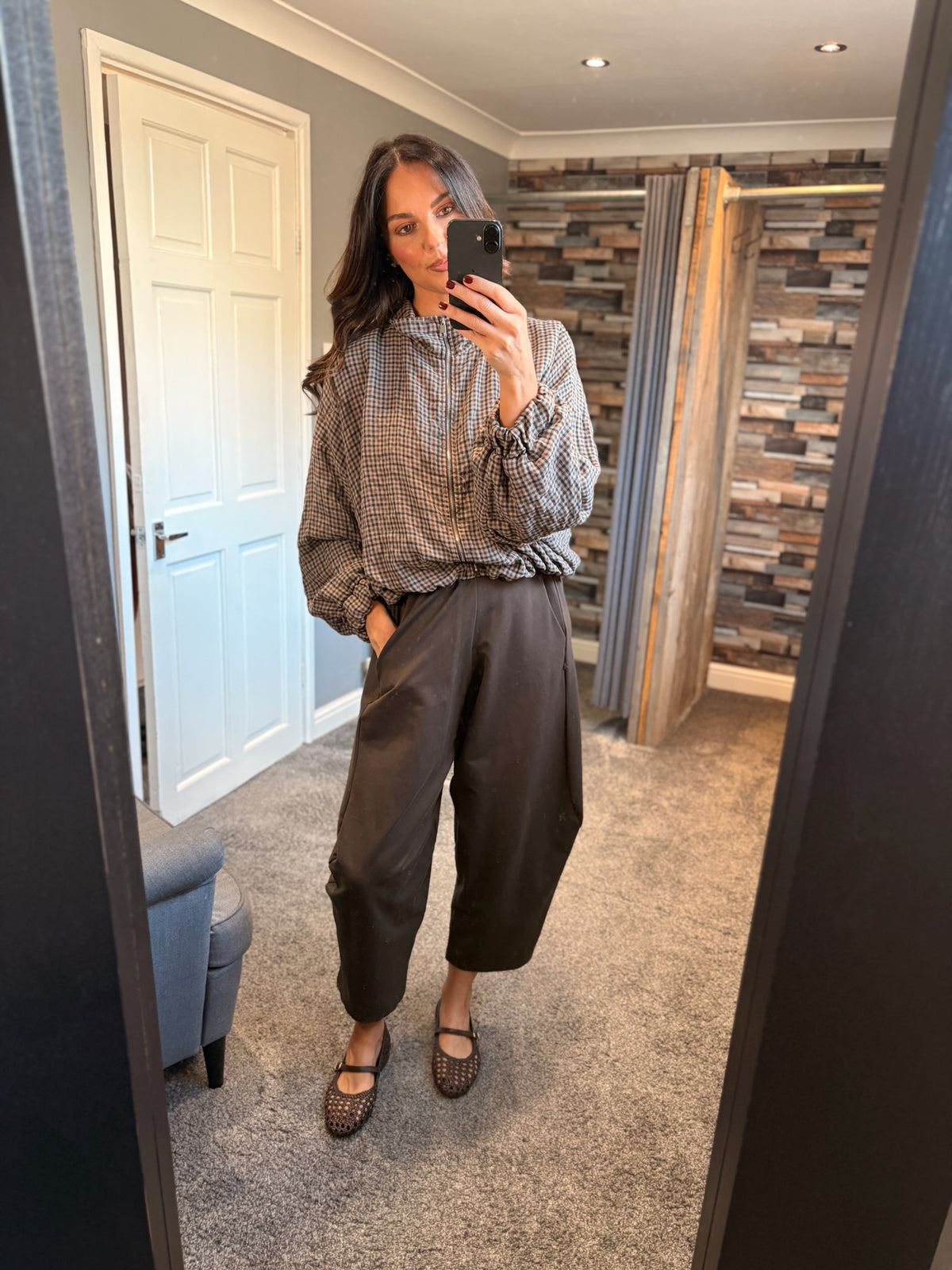 Cotton Checked Jacket