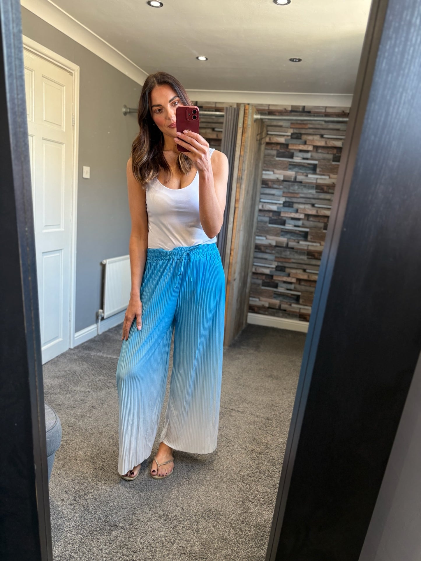 Wide Leg Trousers - Ombre