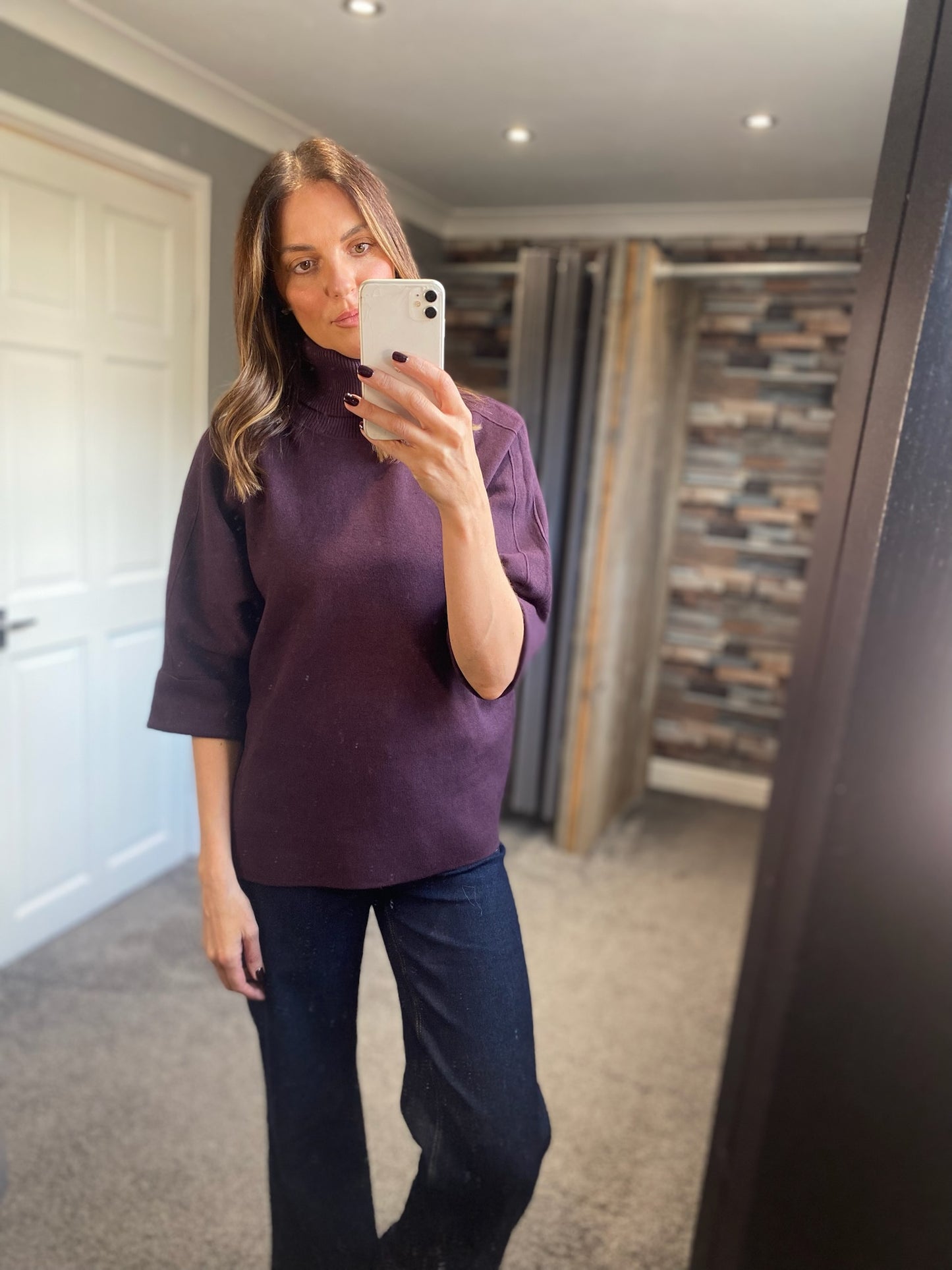 High Neck Fold Detail Jumper