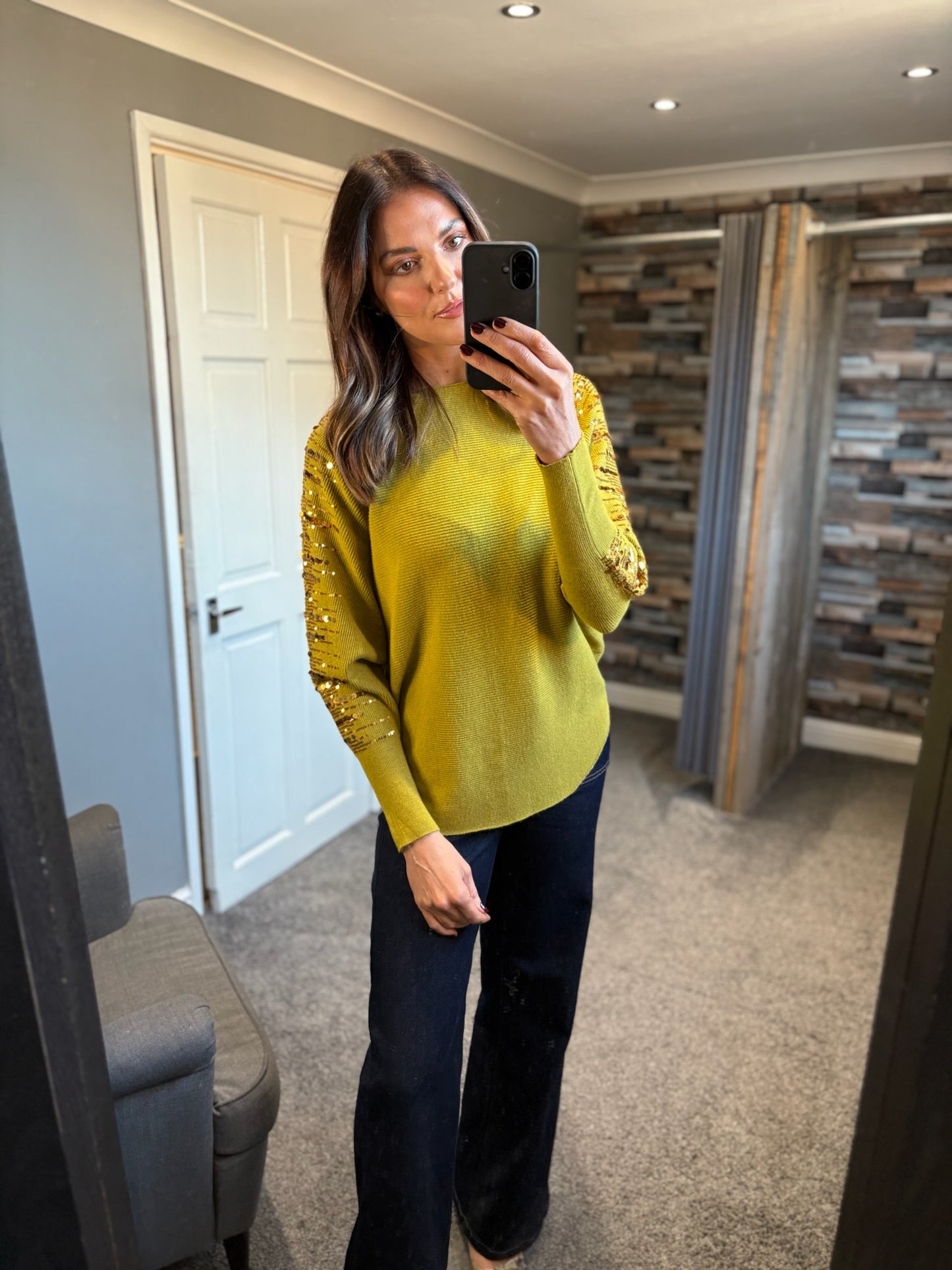 Sequin Batwing Jumper