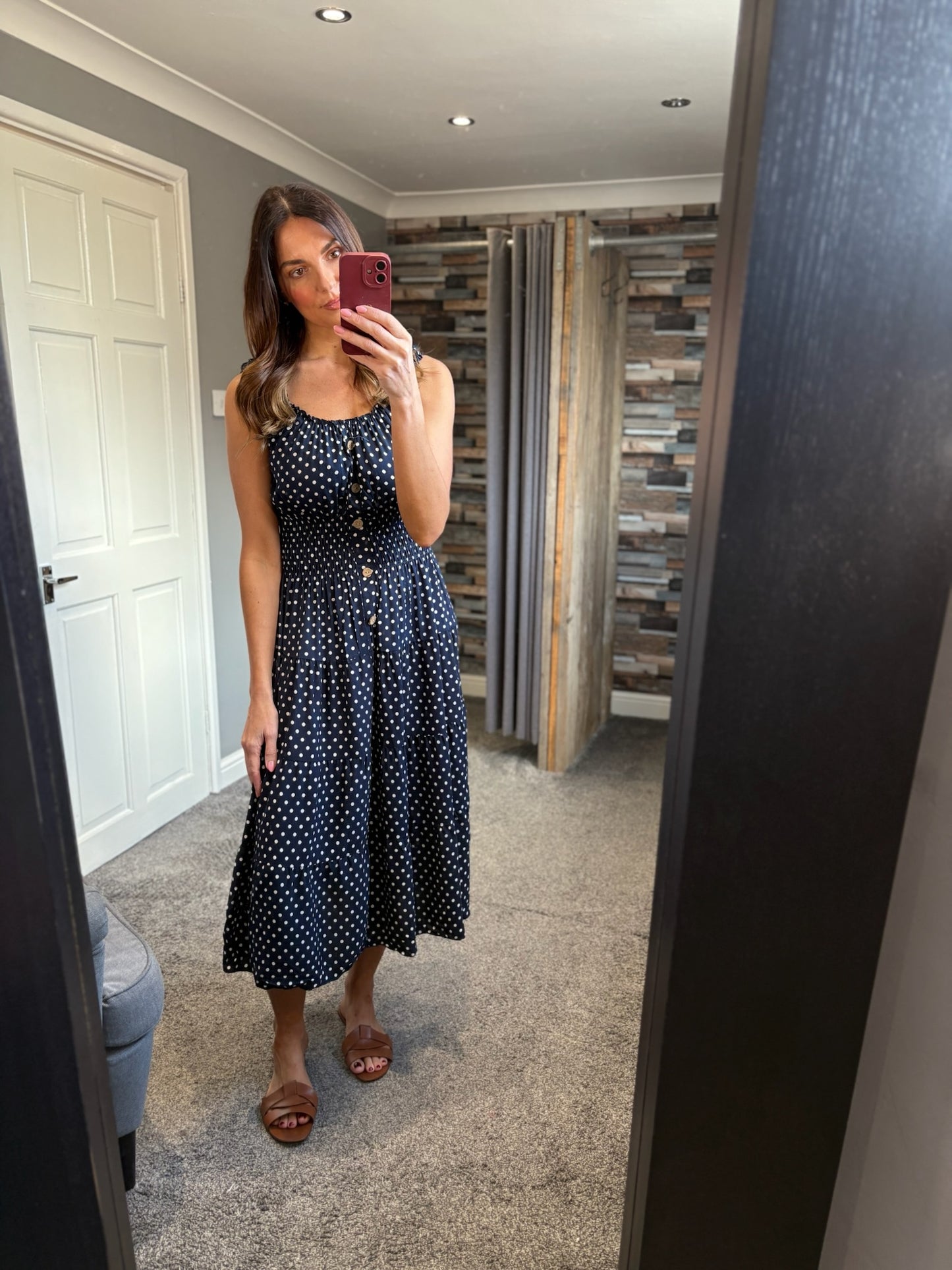Spotty Bardot Dress