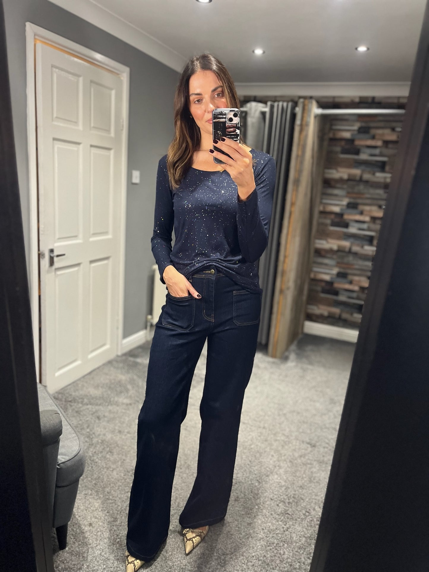 Sparkle Basic Long Sleeve Top