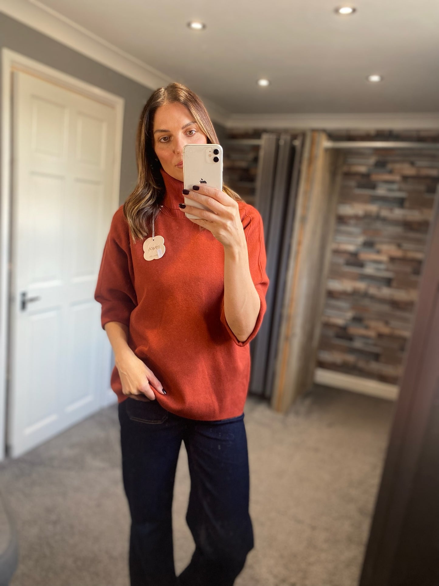 High Neck Fold Detail Jumper