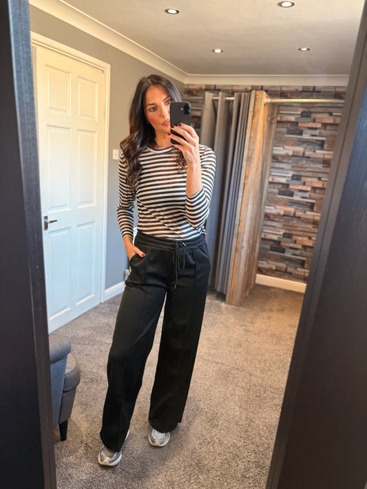 Stripe Mesh Top