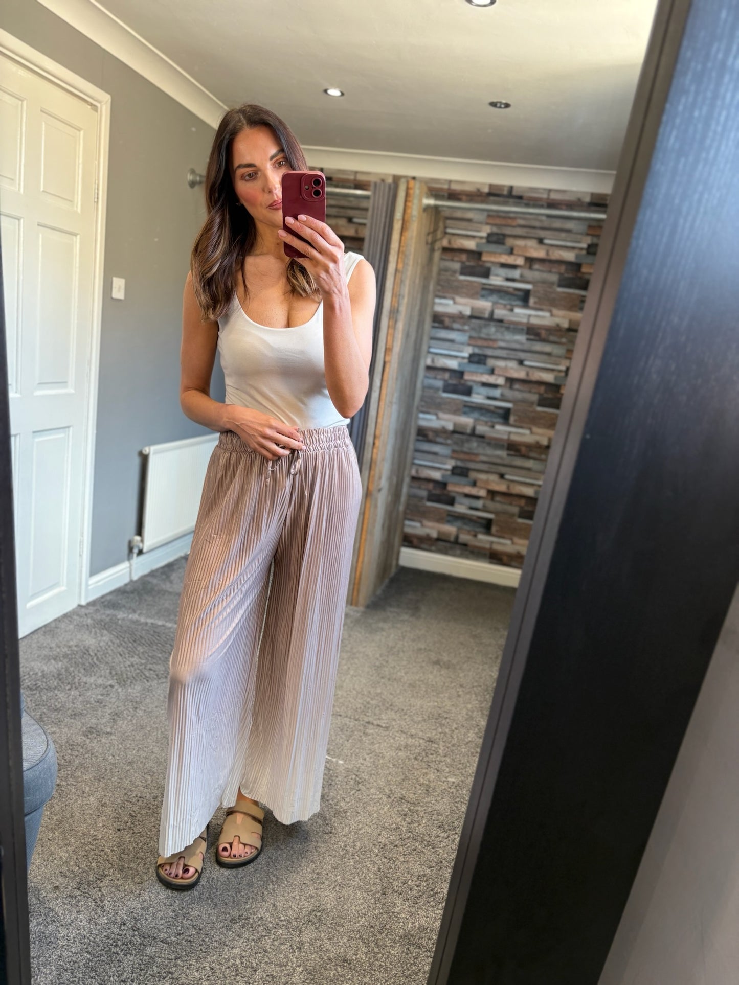 Wide Leg Trousers - Ombre