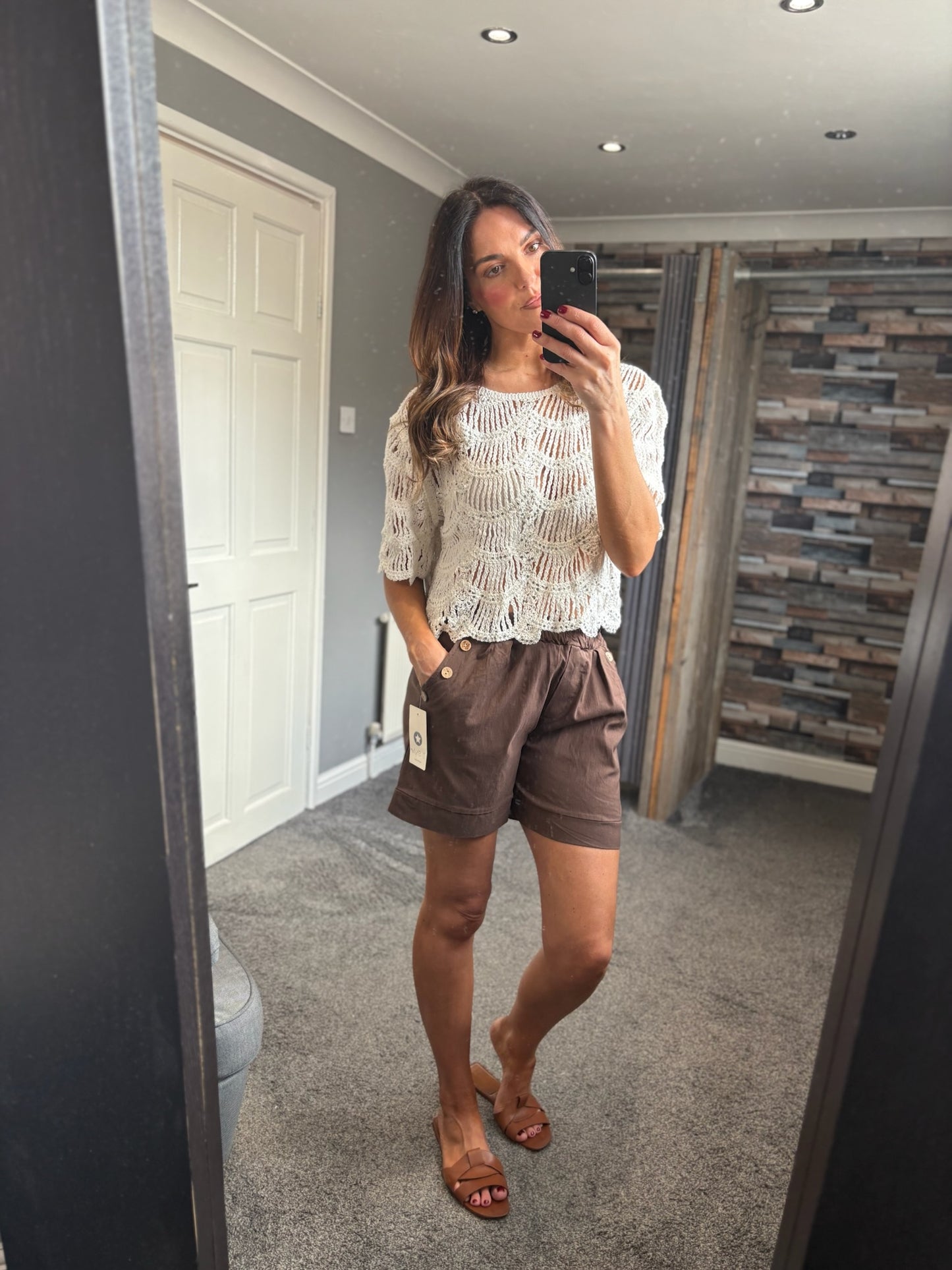 Crochet Sequin Top