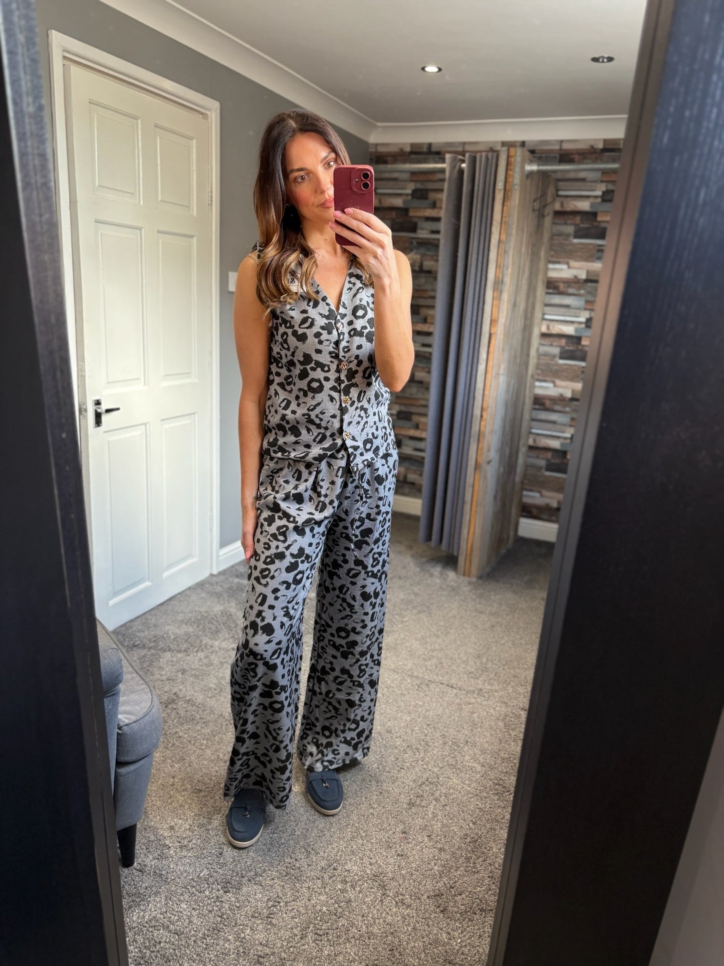 Leopard Waistcoat Coord