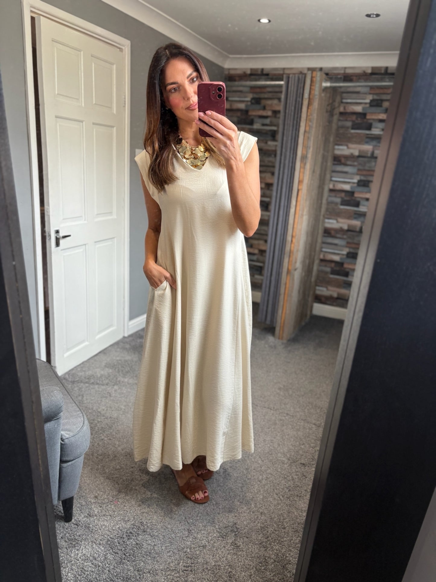Cap Sleeve Flare Dress