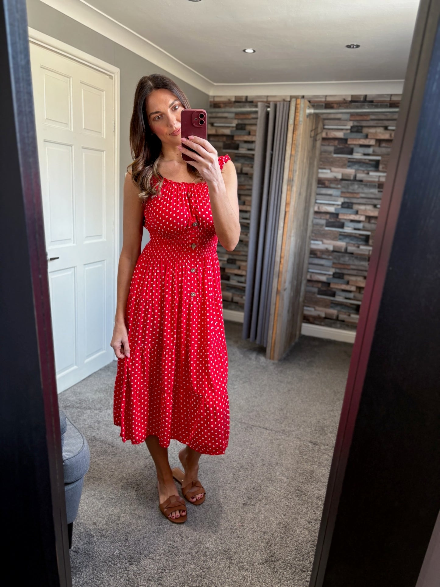 Spotty Bardot Dress