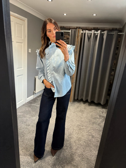 Denim Frill Shirt