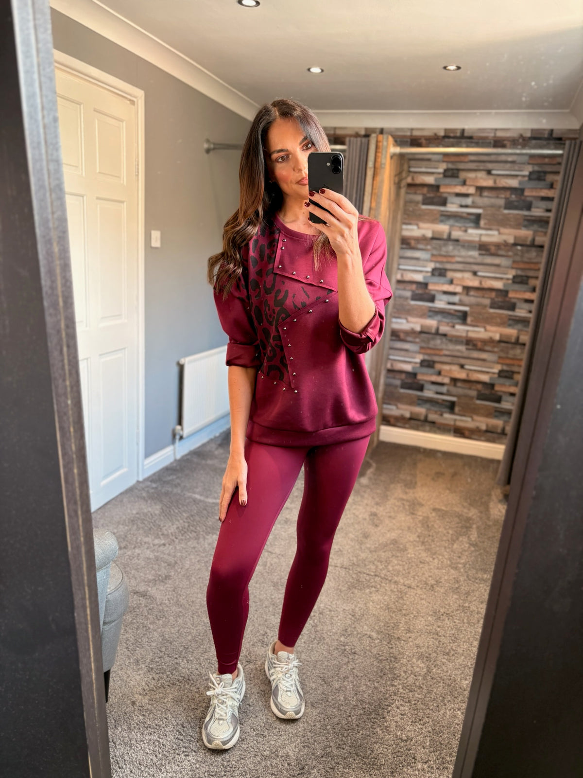 Leopard Star Detail Top