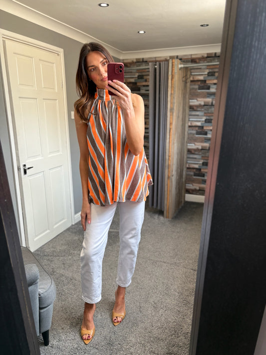 Halter Stripe Top