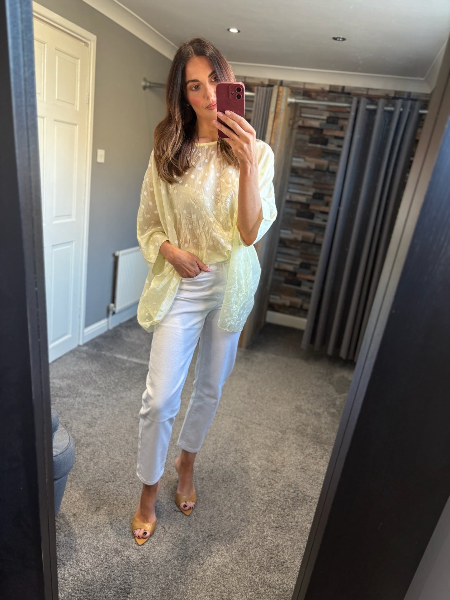 Spotty Drape Blouse
