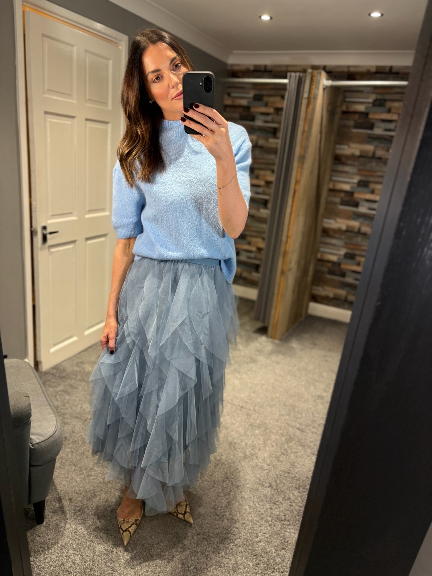Ruffle Net Skirt