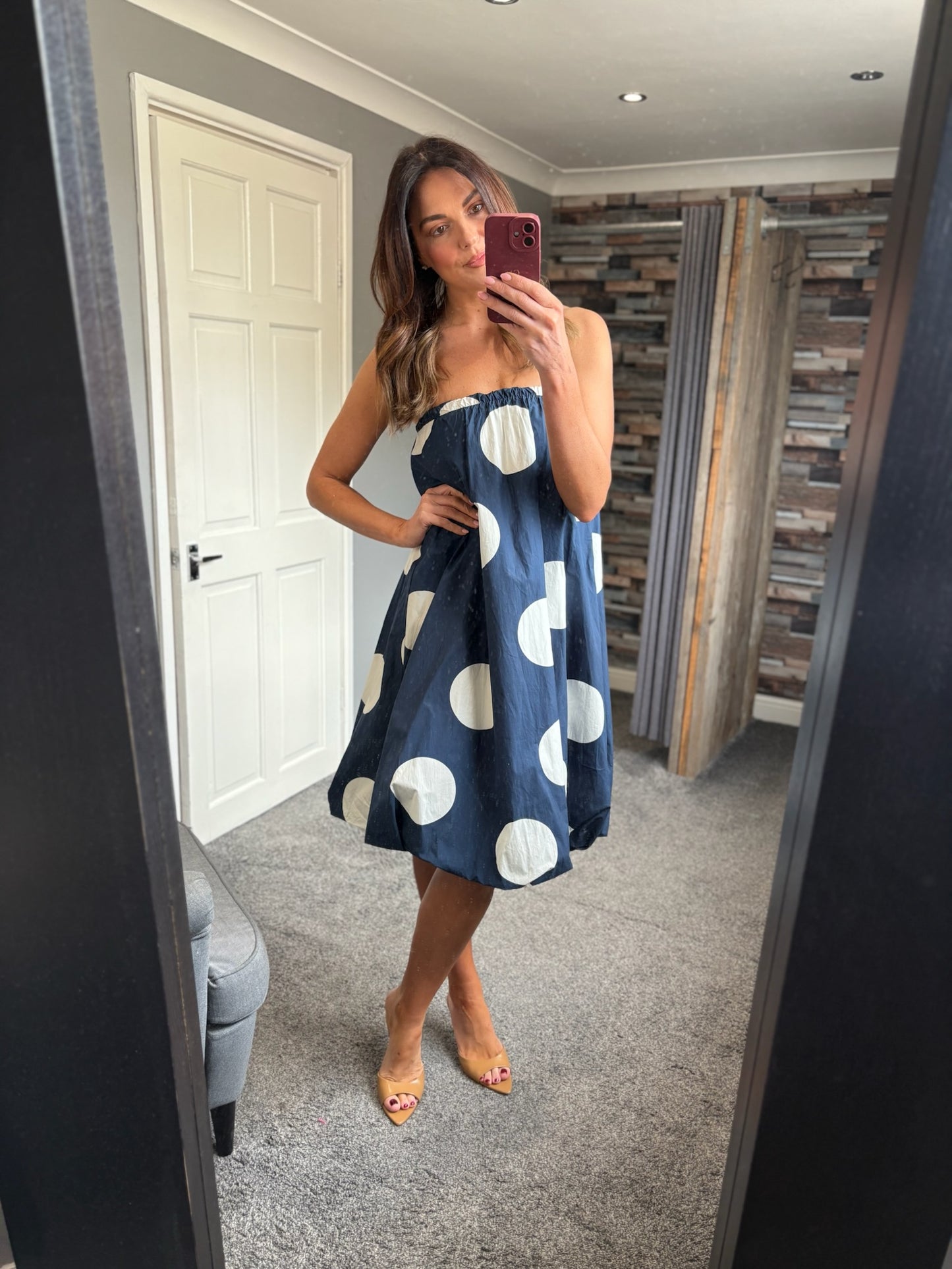 Polka Dot Puffball Skirt