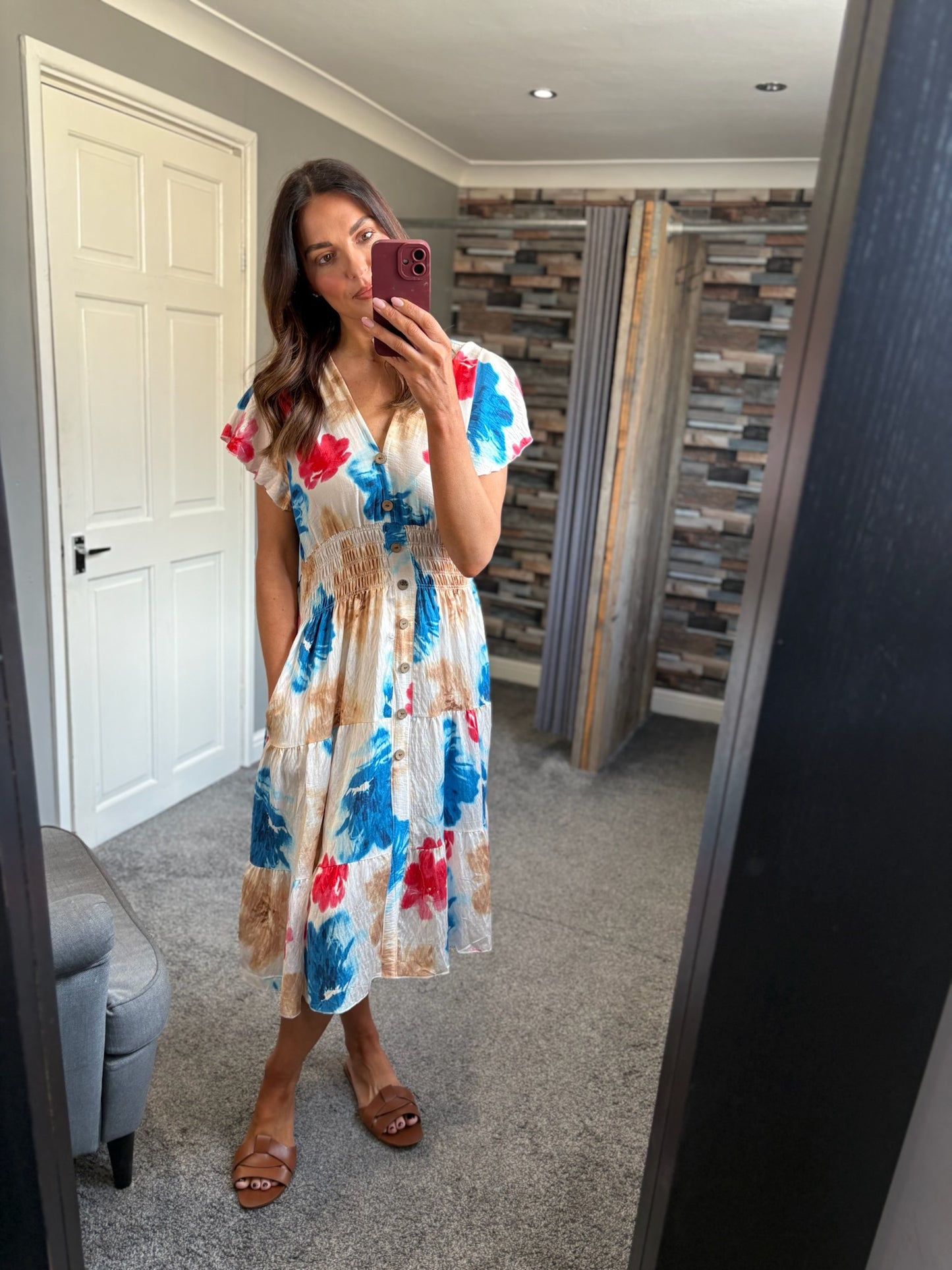 Midi Button Dress