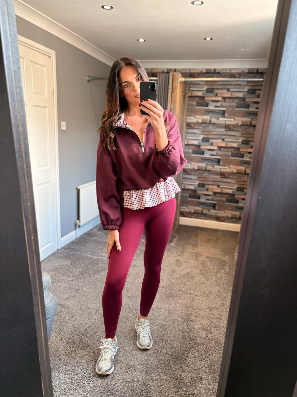 Quarter Zip Check Top