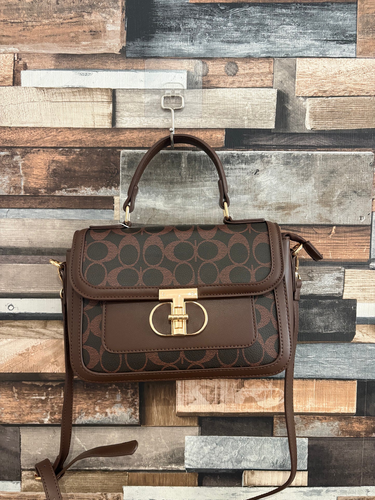 Monogram top handle bag