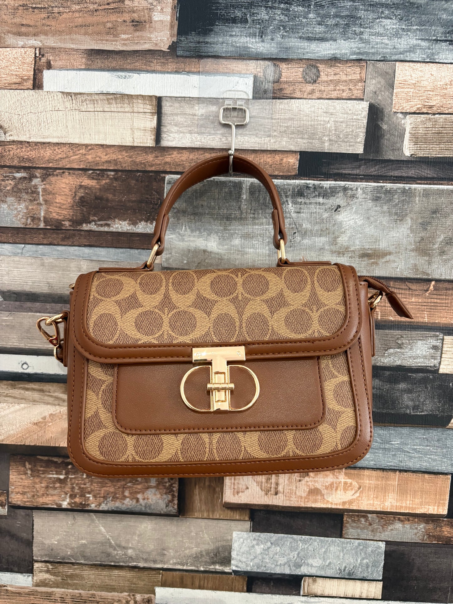 Monogram top handle bag
